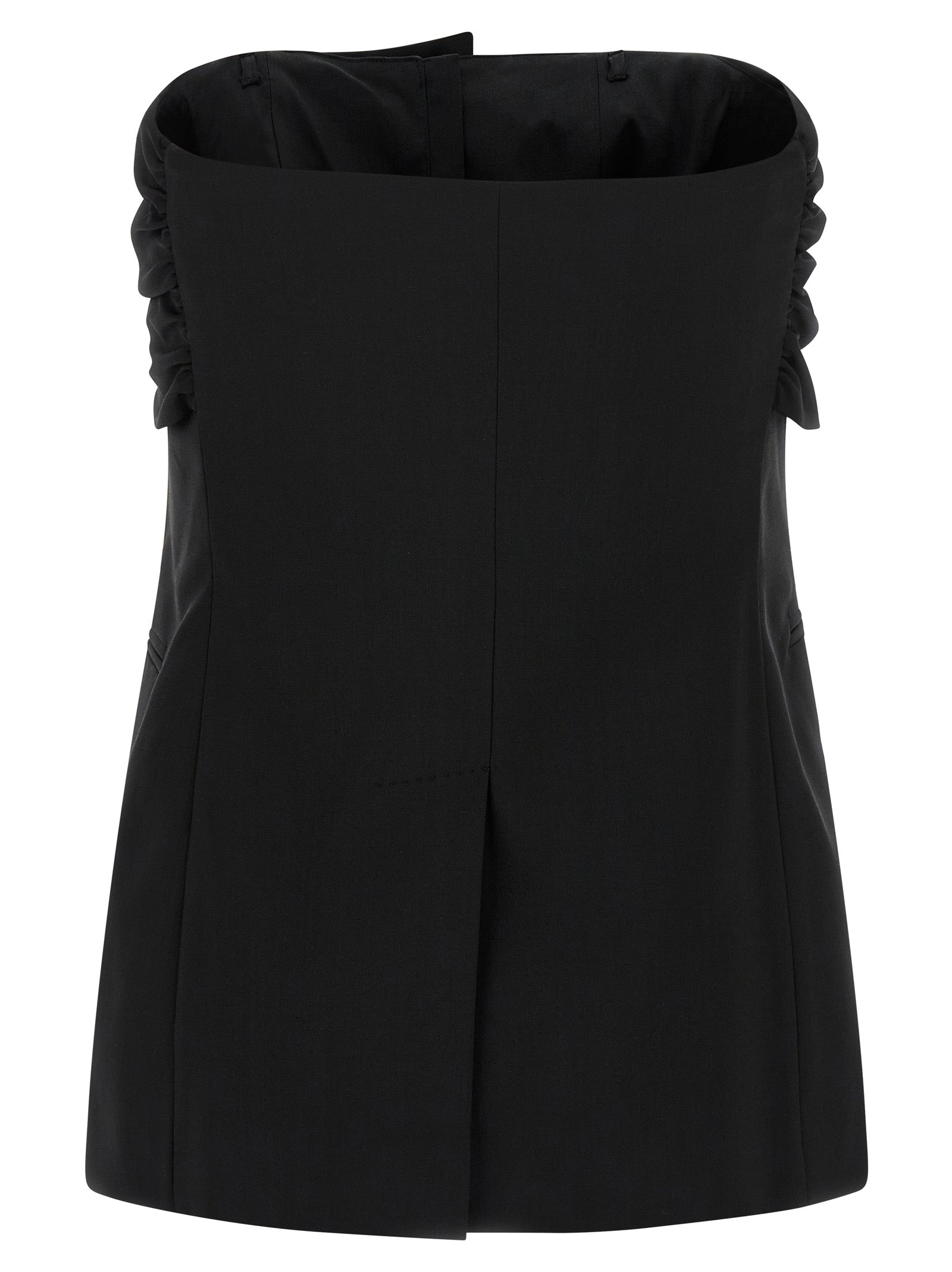 Schwarze Tanktops aus reiner Schurwolle
