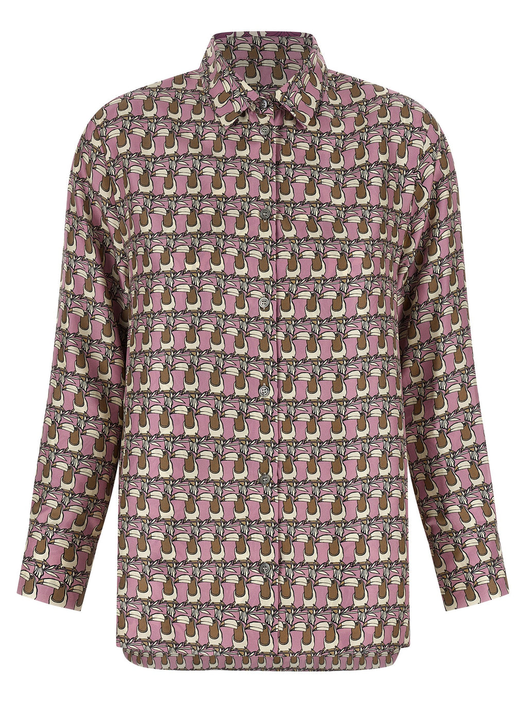 Mehrfarbige Bluse aus Seide