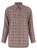 Mehrfarbige Bluse aus Seide