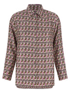 Mehrfarbige Bluse aus Seide