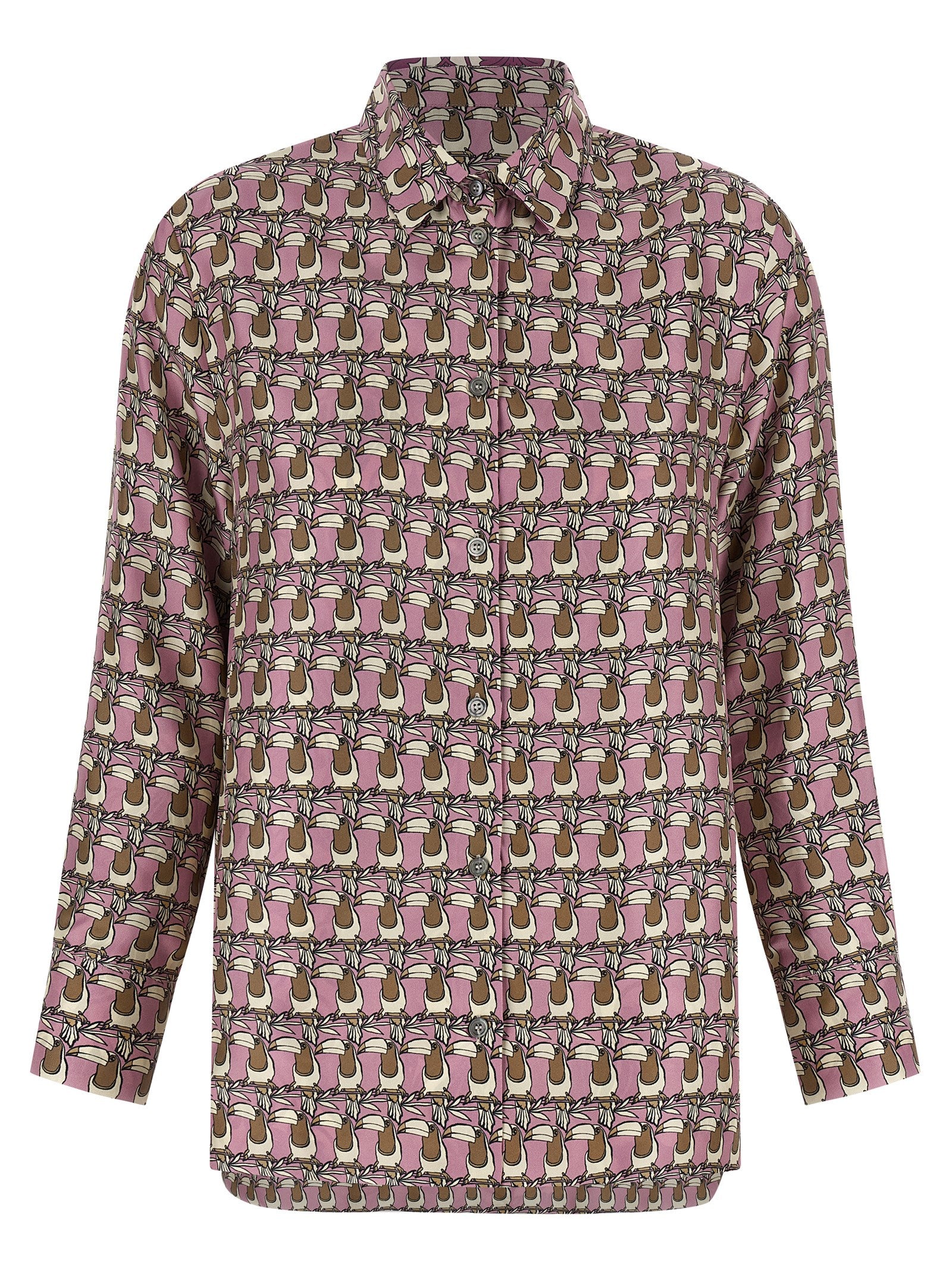 Mehrfarbige Bluse aus Seide