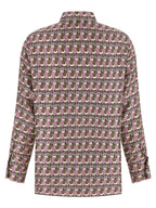 Mehrfarbige Bluse aus Seide