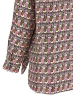 Mehrfarbige Bluse aus Seide