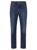 Blaue Jeans aus Baumwolle im geraden Schnitt