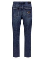 Blaue Jeans aus Baumwolle im geraden Schnitt