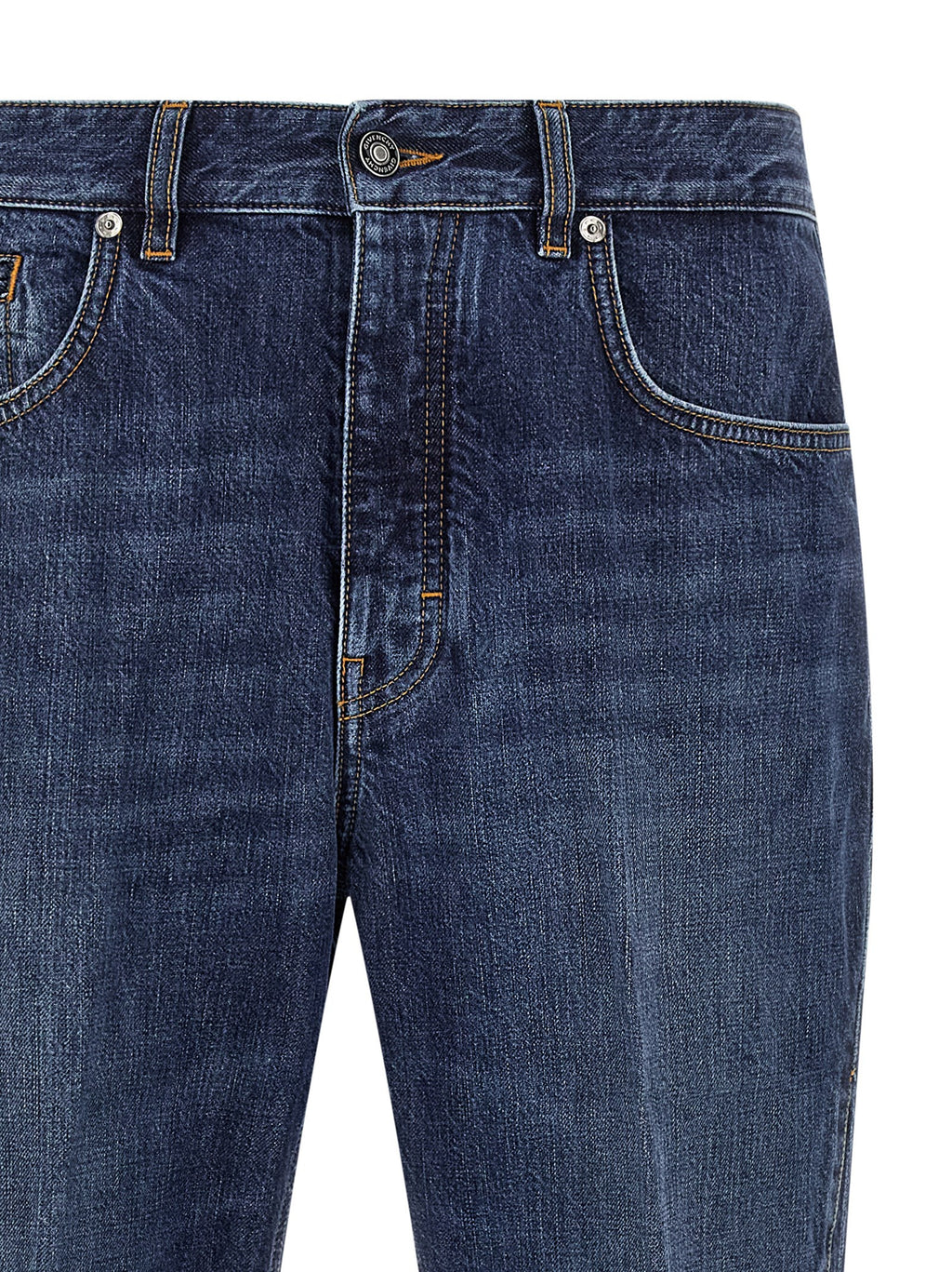 Blaue Jeans aus Baumwolle im geraden Schnitt