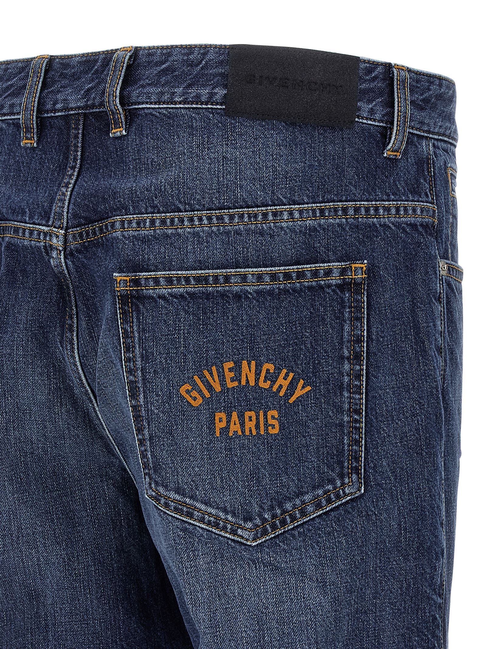 Blaue Jeans aus Baumwolle im geraden Schnitt