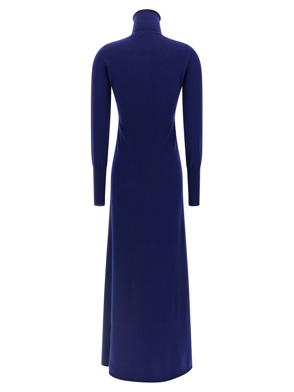 Langes blaues Kaschmirkleid