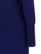Langes blaues Kaschmirkleid