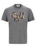 Graues Baumwoll-T-Shirt
