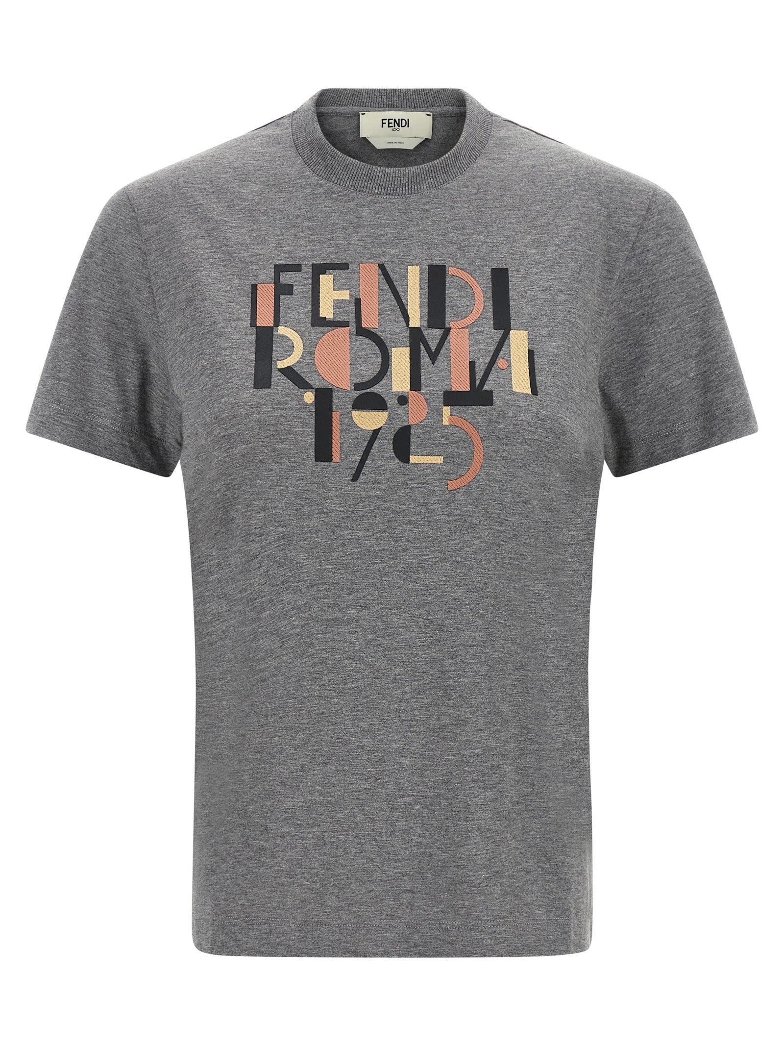 Graues Baumwoll-T-Shirt
