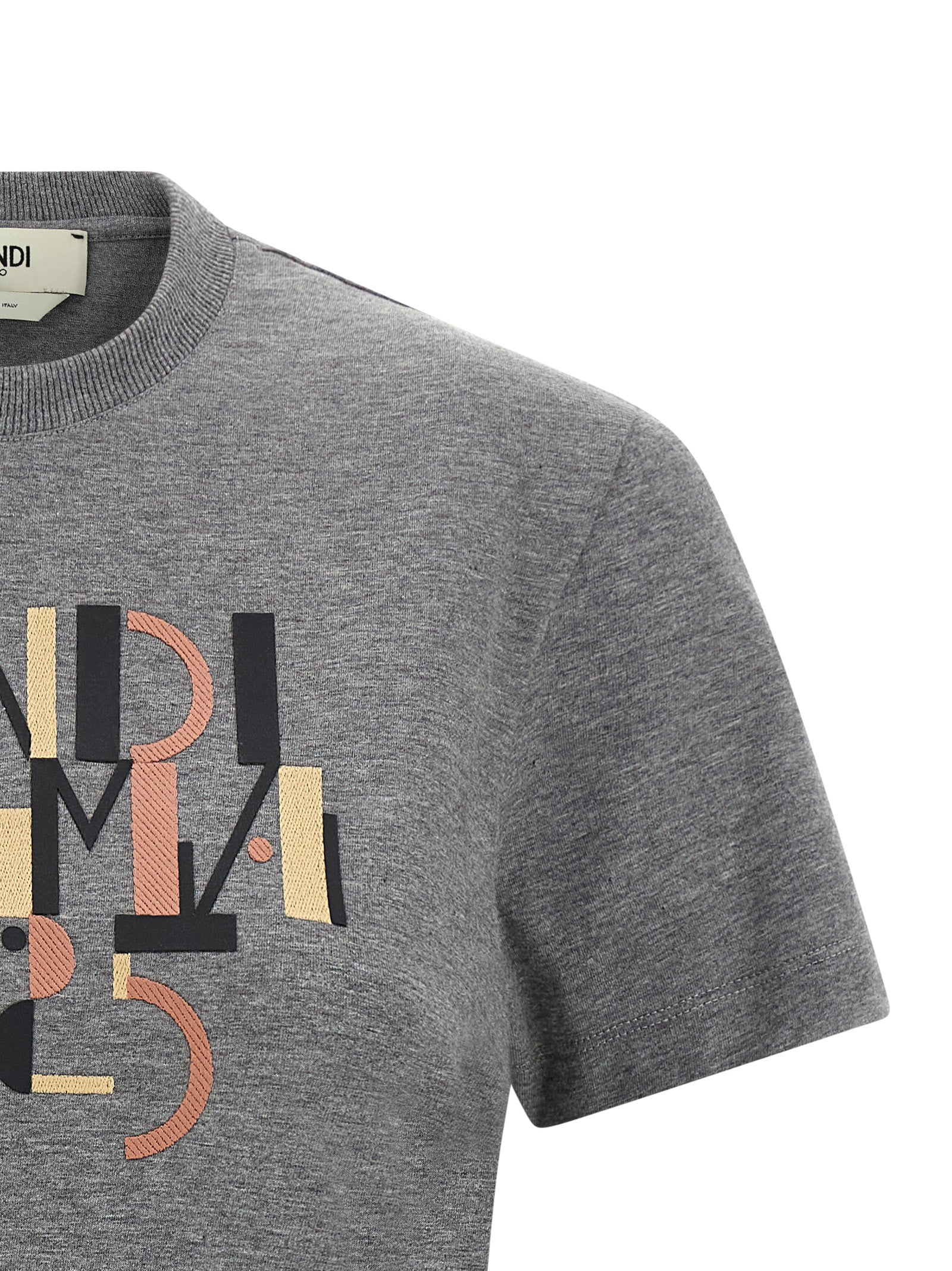 Graues Baumwoll-T-Shirt