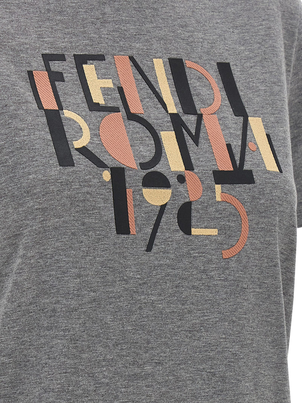 Graues Baumwoll-T-Shirt
