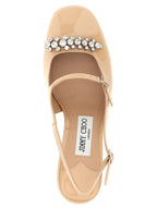Mehrfarbige Leder Pumps mit mittlerem Absatz