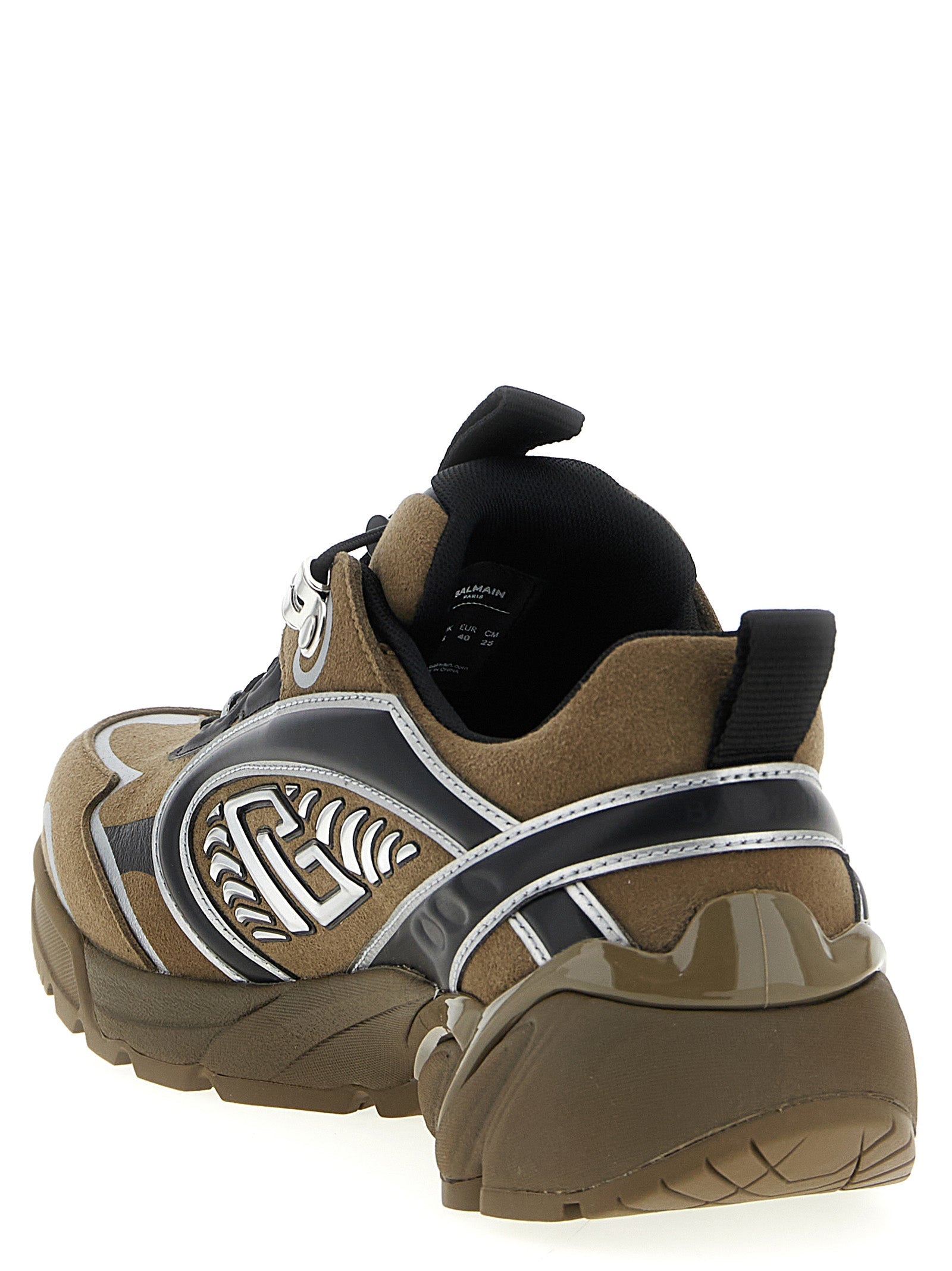 Zweifarbige Sneaker aus Polyethylen im Athletic-Stil Balmain
