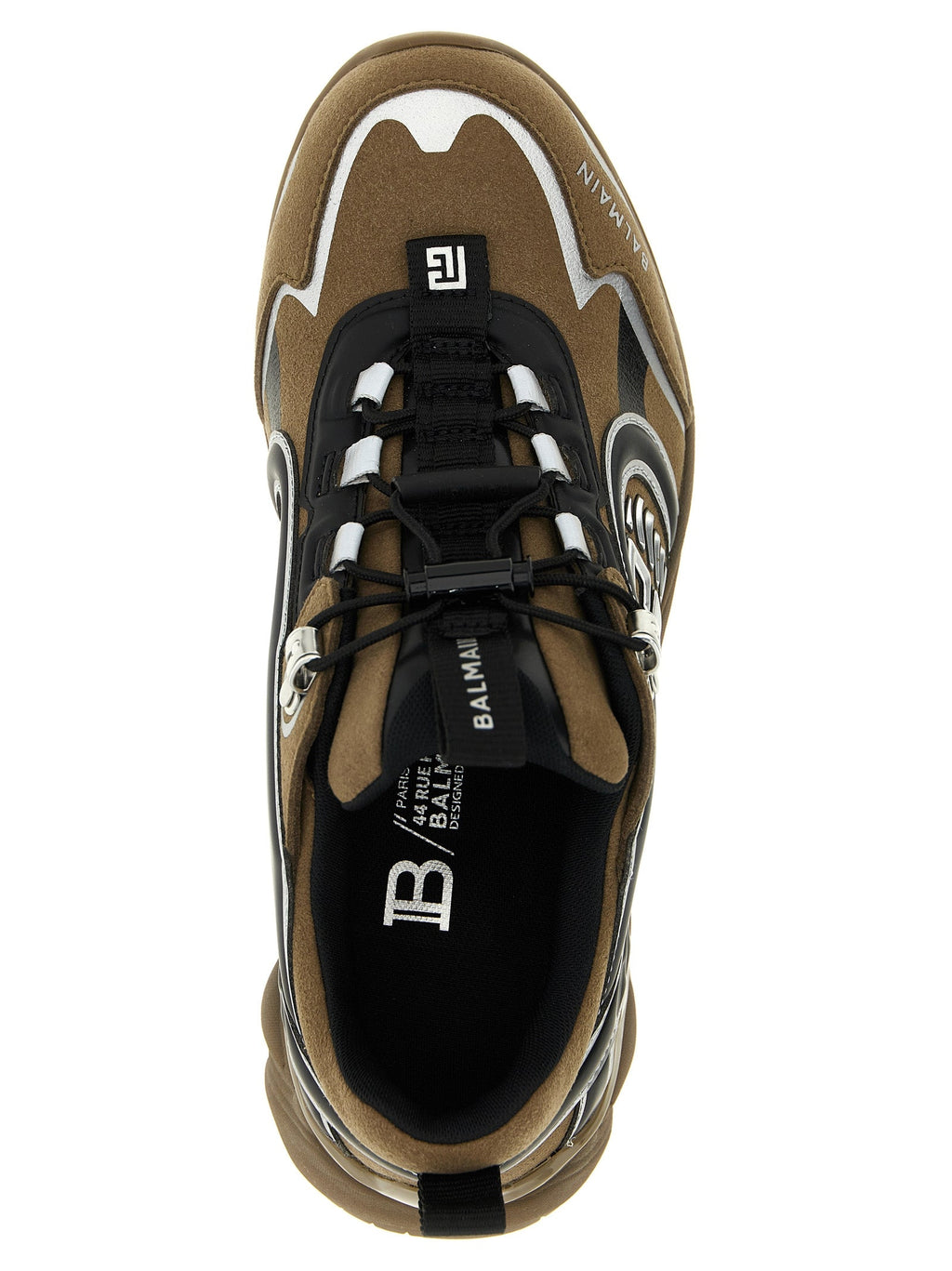 Zweifarbige Sneaker aus Polyethylen im Athletic-Stil Balmain