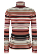 Mehrfarbige Strickjacke aus Viskose