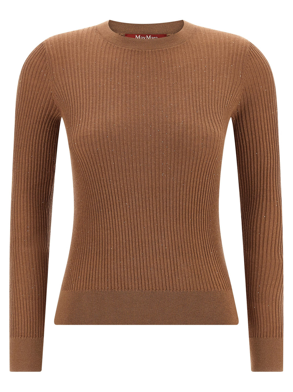 Beige Seidenstrickjacke