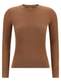 Beige Seidenstrickjacke