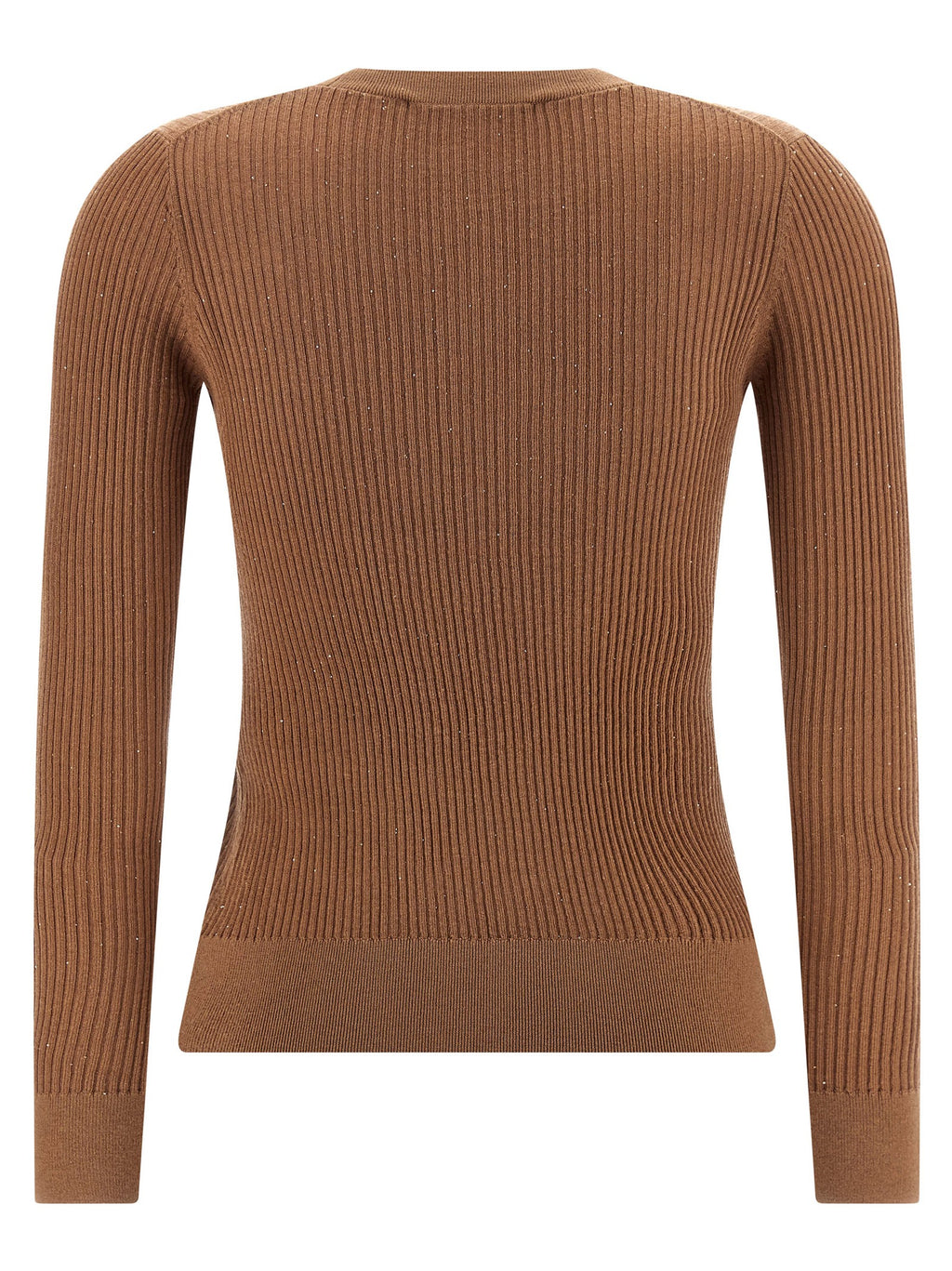 Beige Seidenstrickjacke
