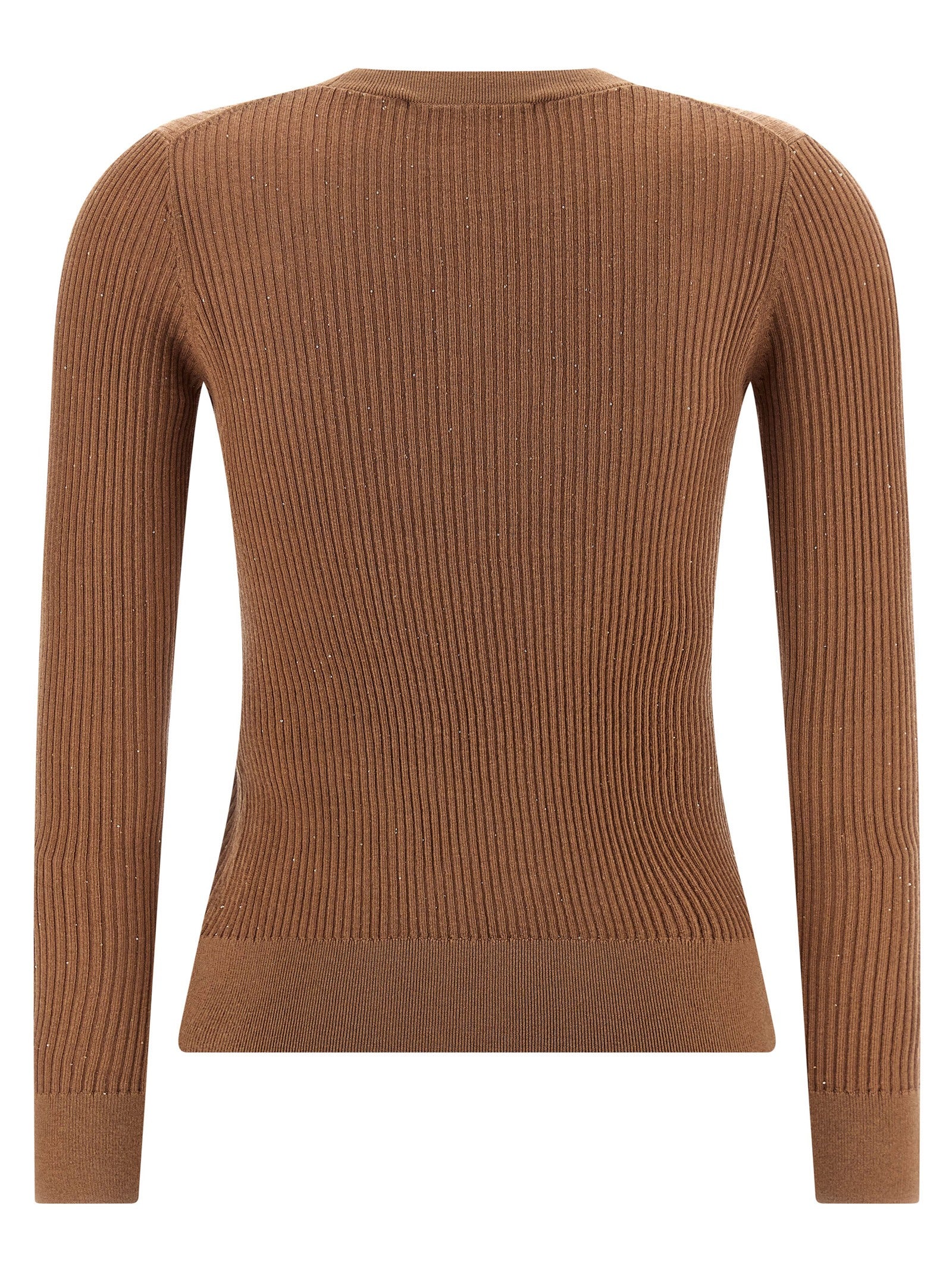 Beige Seidenstrickjacke