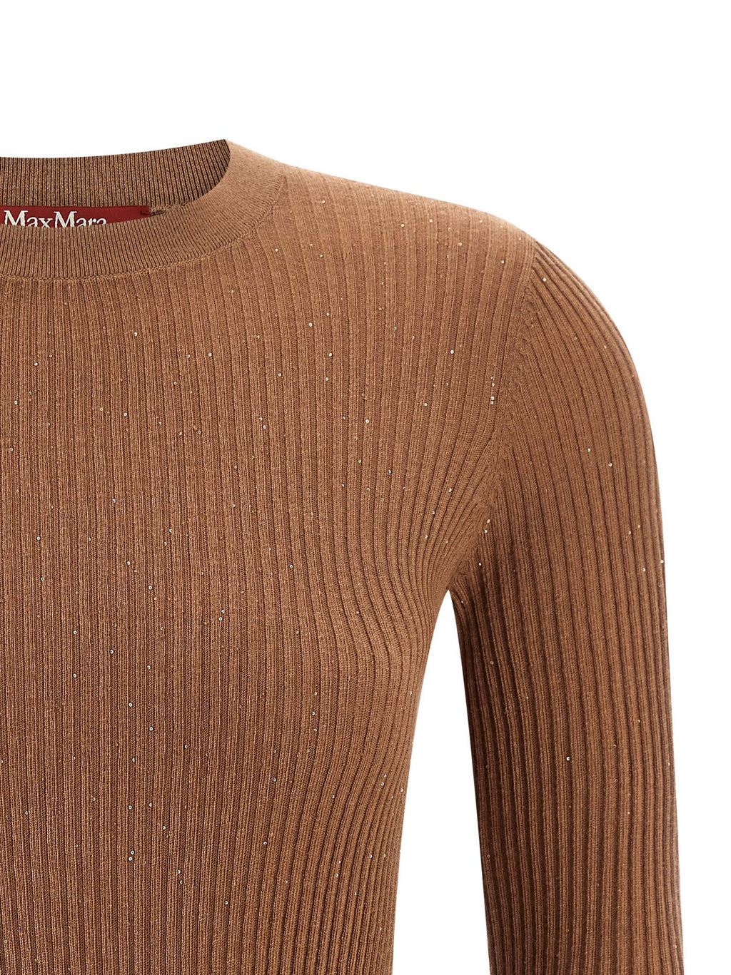 Beige Seidenstrickjacke