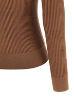 Beige Seidenstrickjacke