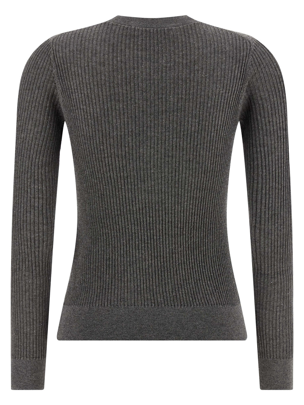 Grauer Seiden-Cardigan