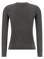 Grauer Seiden-Cardigan