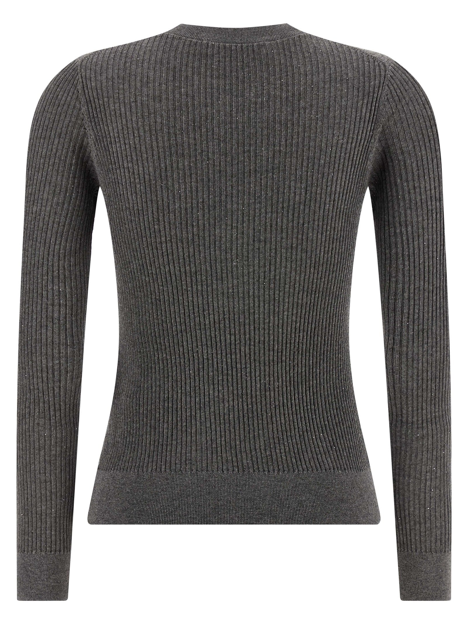 Grauer Seiden-Cardigan