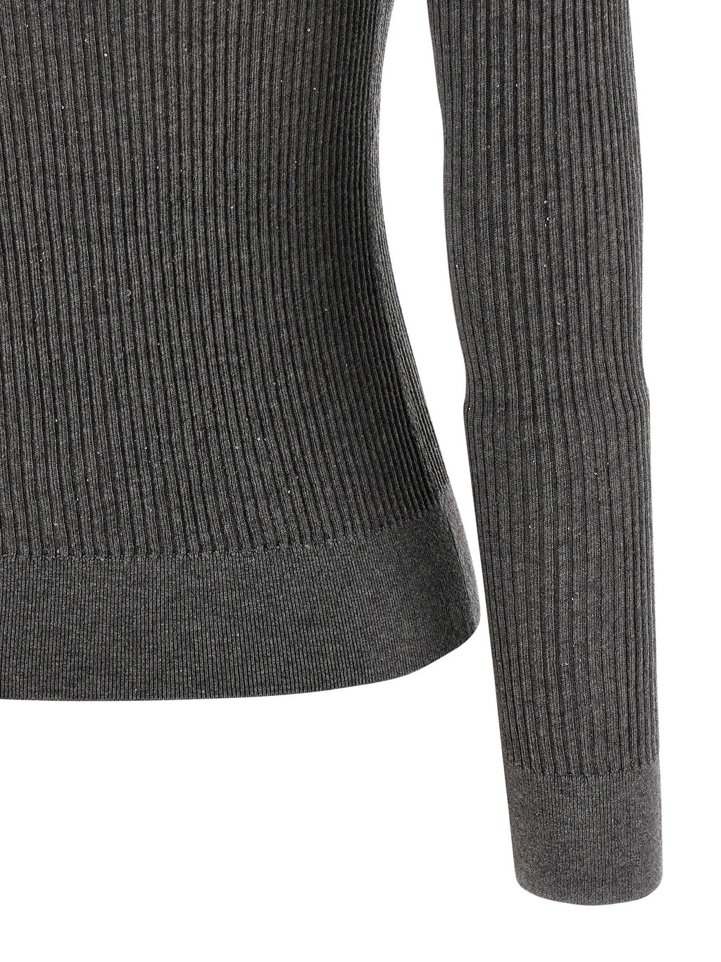 Grauer Seiden-Cardigan