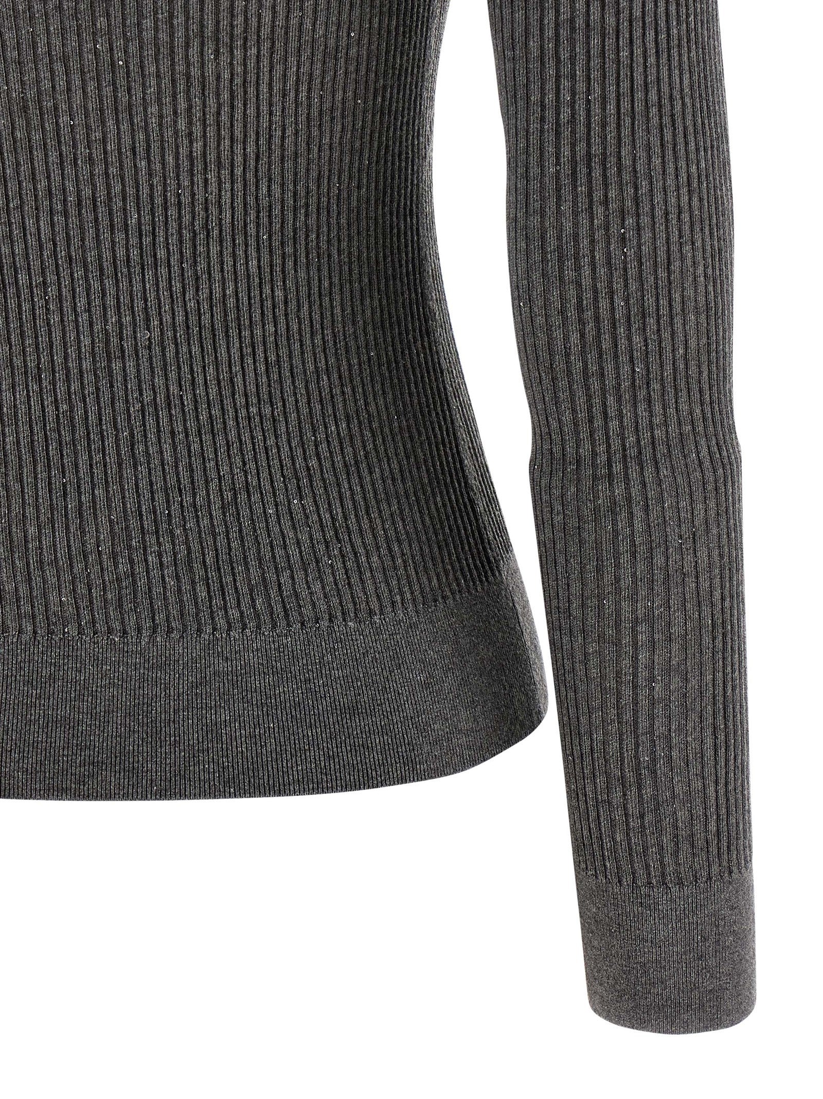 Grauer Seiden-Cardigan