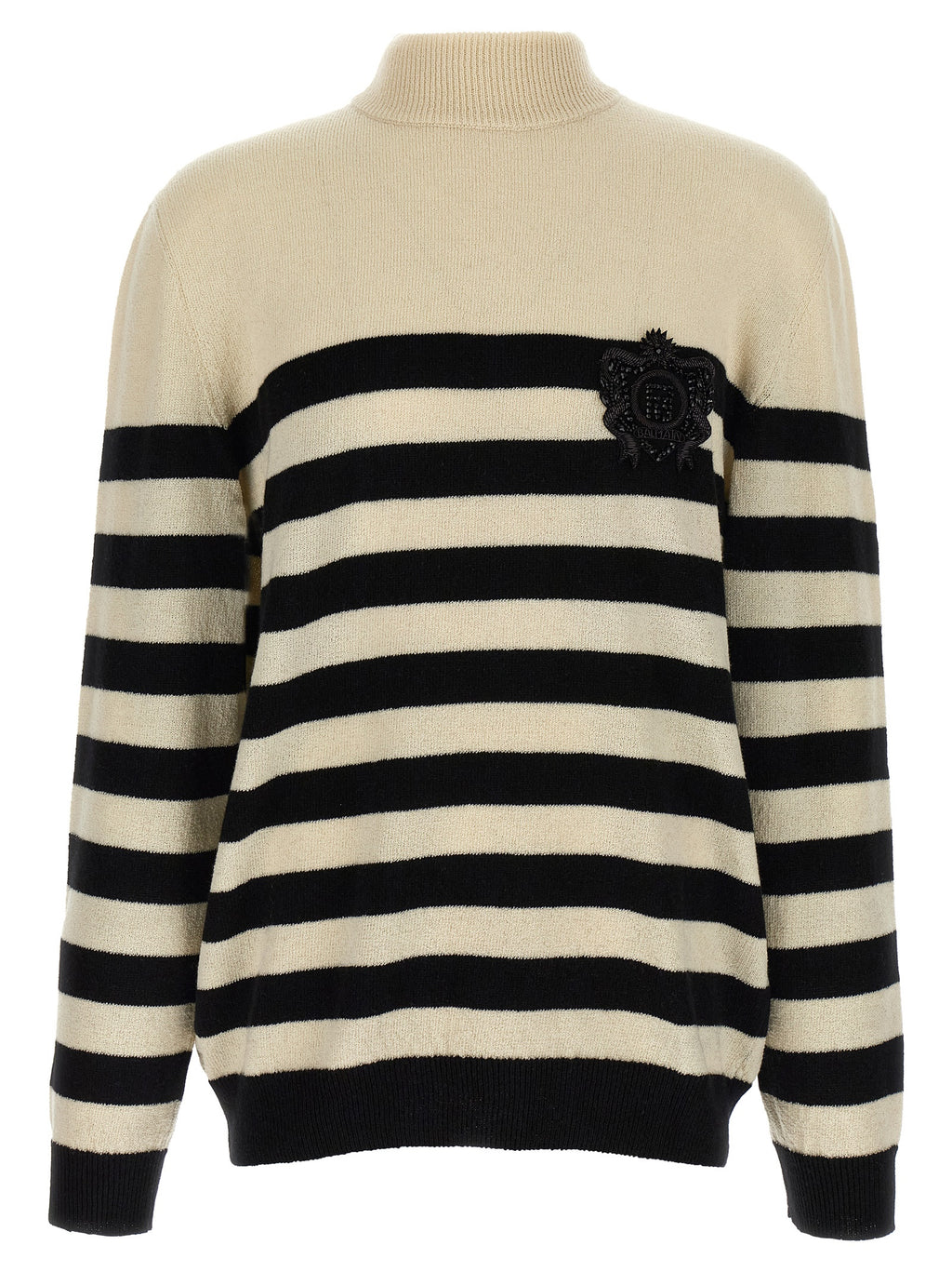 Zweifarbige Strickjacke aus Wolle