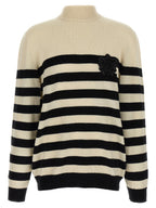 Zweifarbige Strickjacke aus Wolle