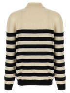 Zweifarbige Strickjacke aus Wolle