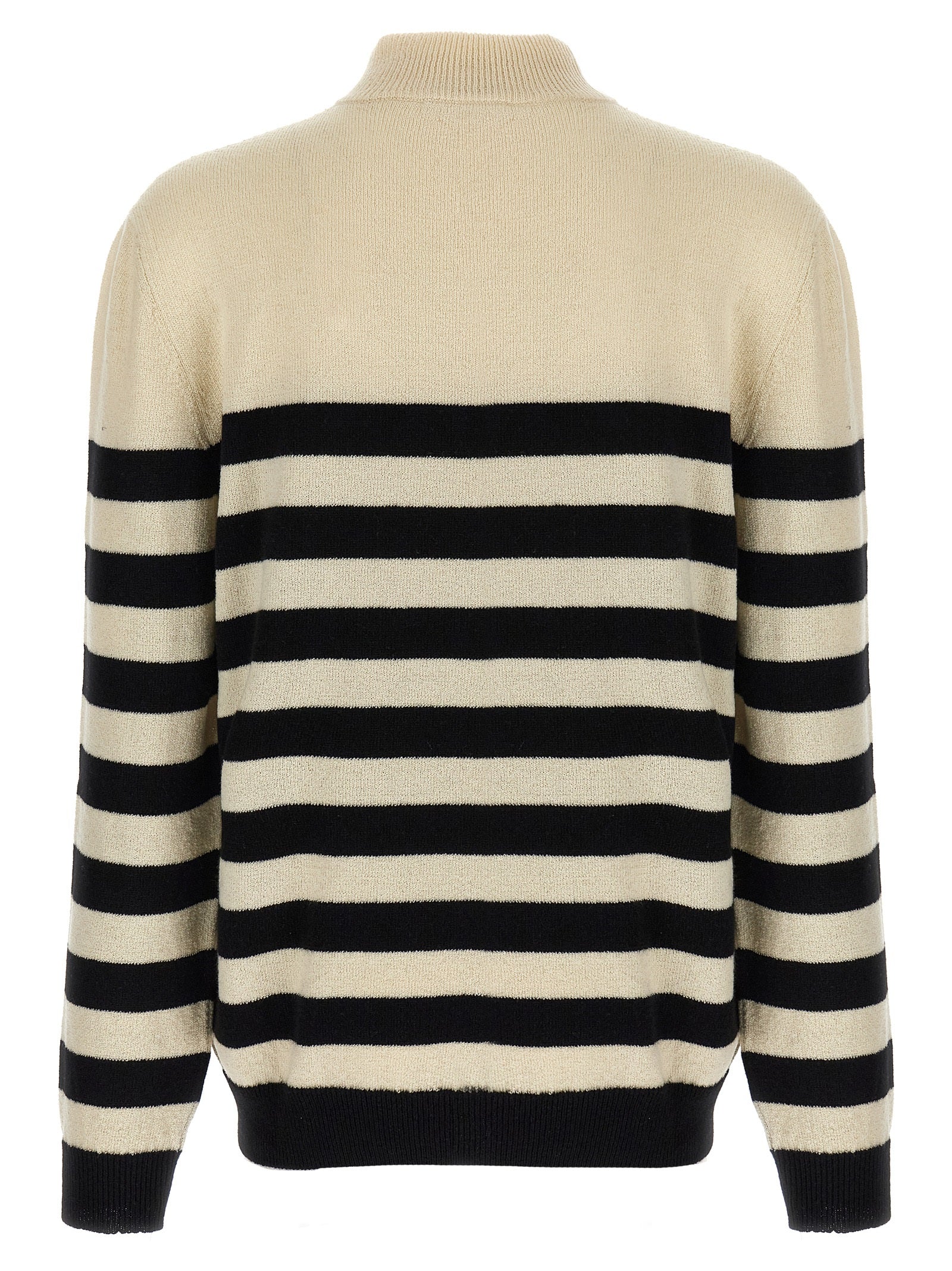Zweifarbige Strickjacke aus Wolle