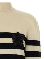 Zweifarbige Strickjacke aus Wolle