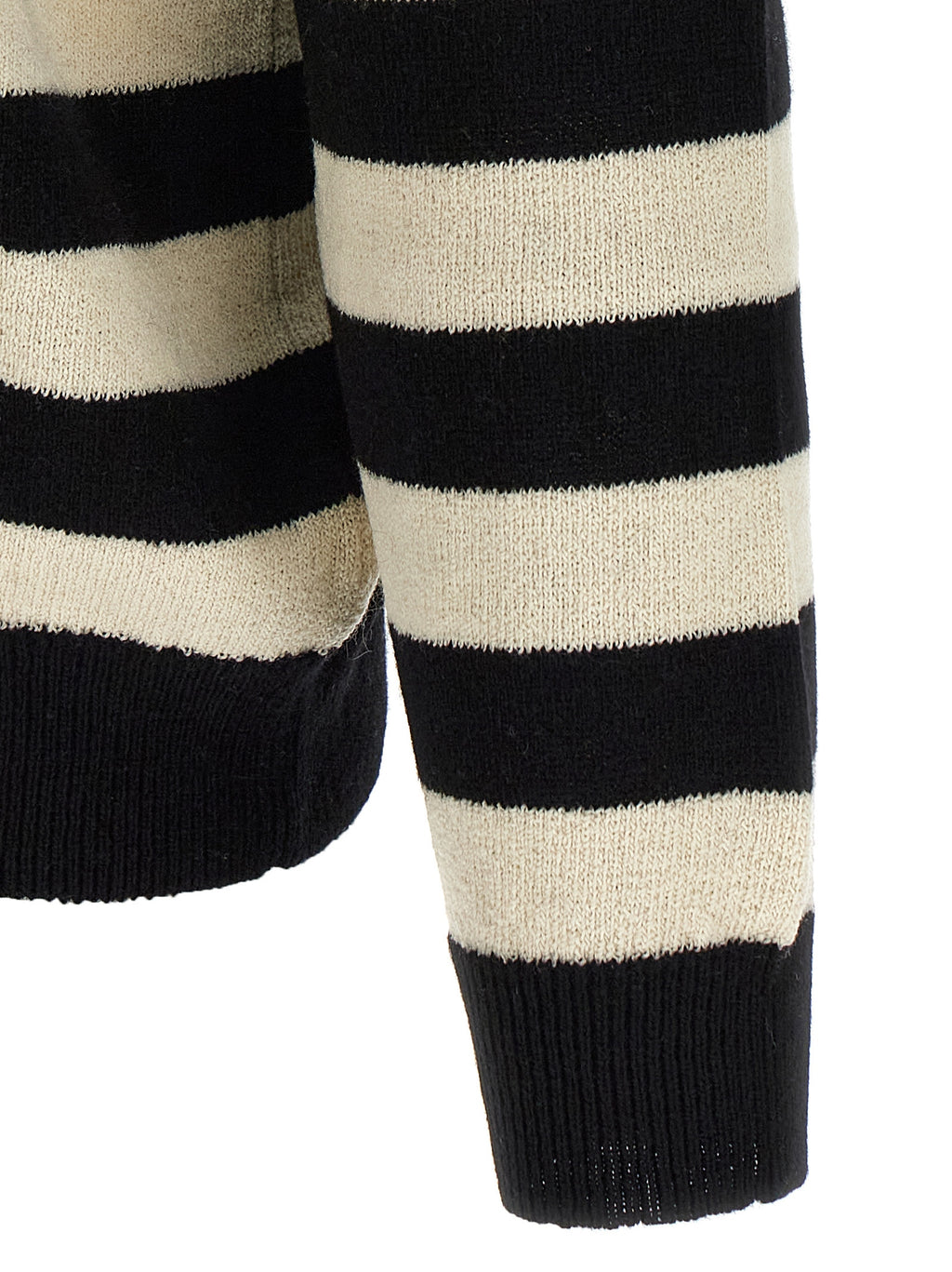 Zweifarbige Strickjacke aus Wolle
