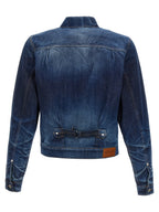 Blaue Jeansjacke aus Baumwolle