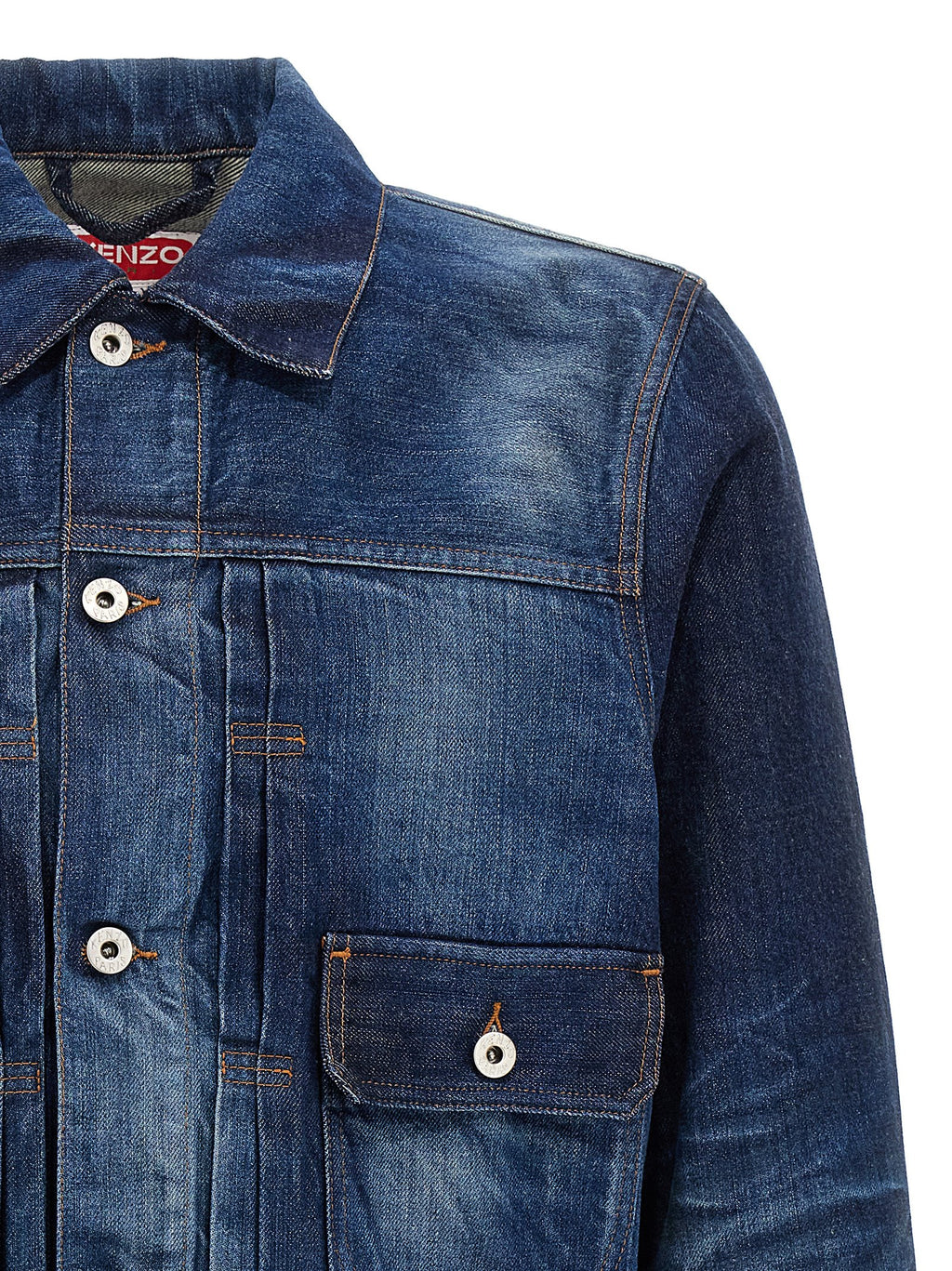 Blaue Jeansjacke aus Baumwolle
