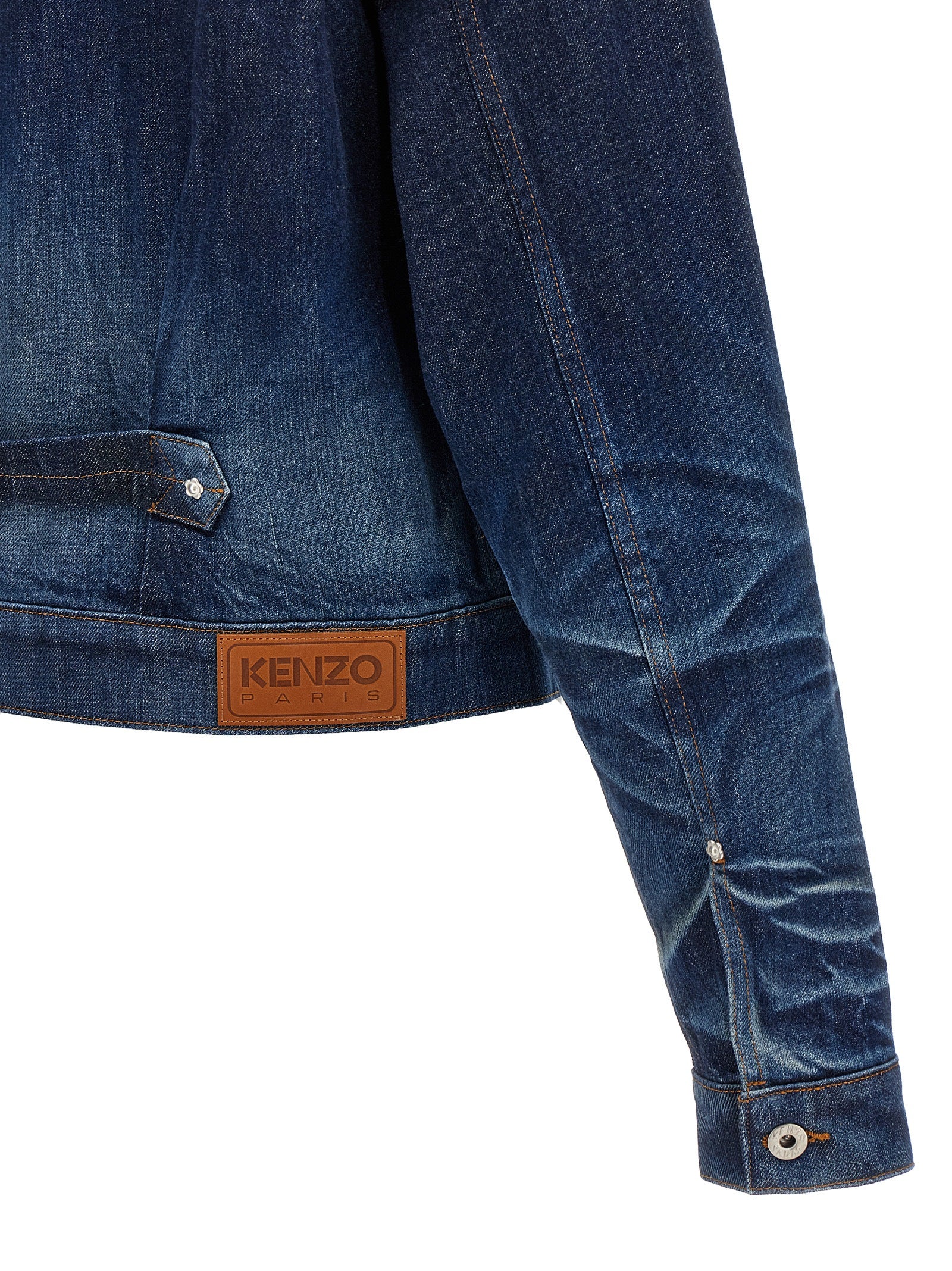 Blaue Jeansjacke aus Baumwolle