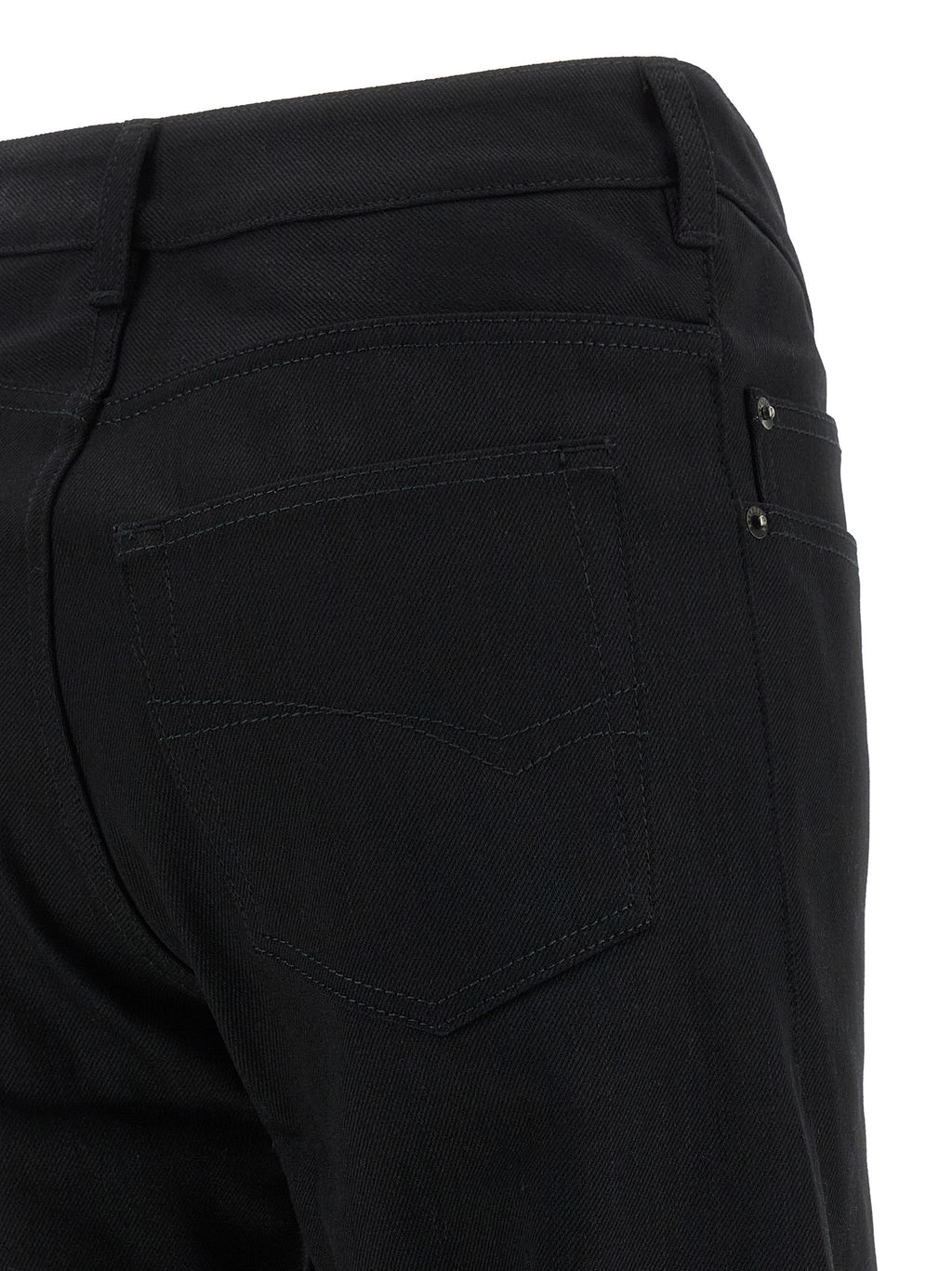 Schwarze Baumwoll-Schlagjeans