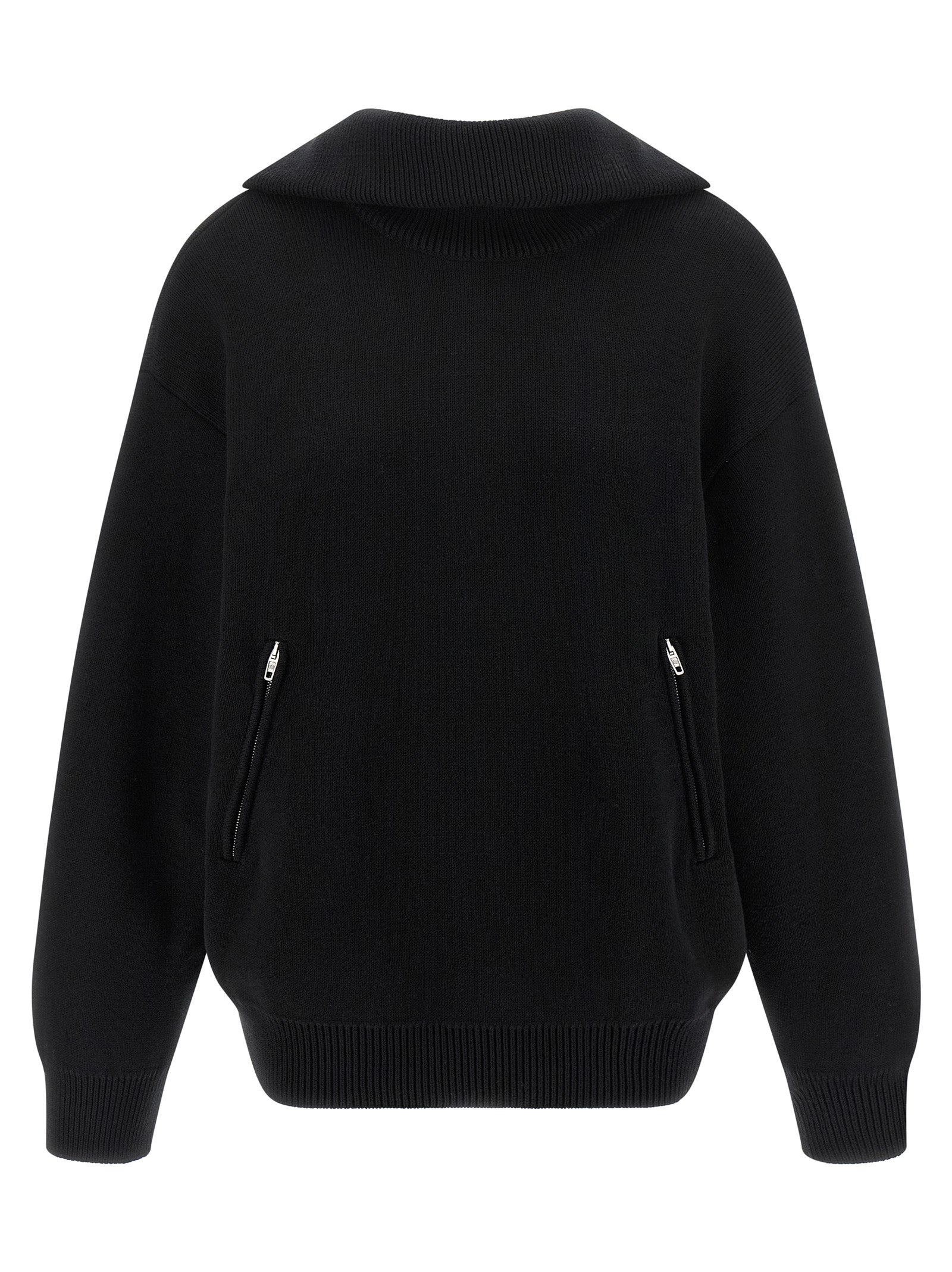 Schwarzer Baumwollcardigan
