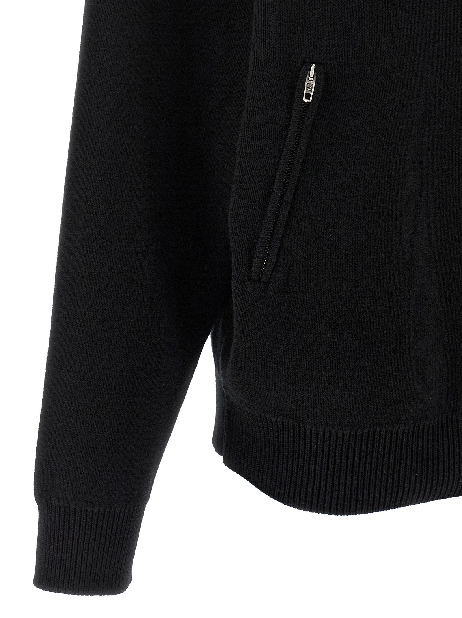 Schwarzer Baumwollcardigan