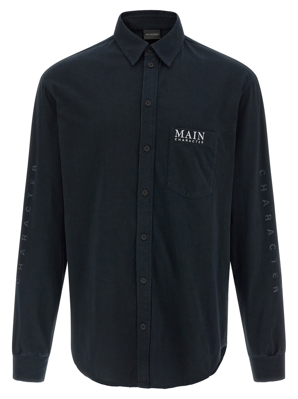 Schwarze Baumwollbluse