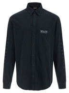 Schwarze Baumwollbluse