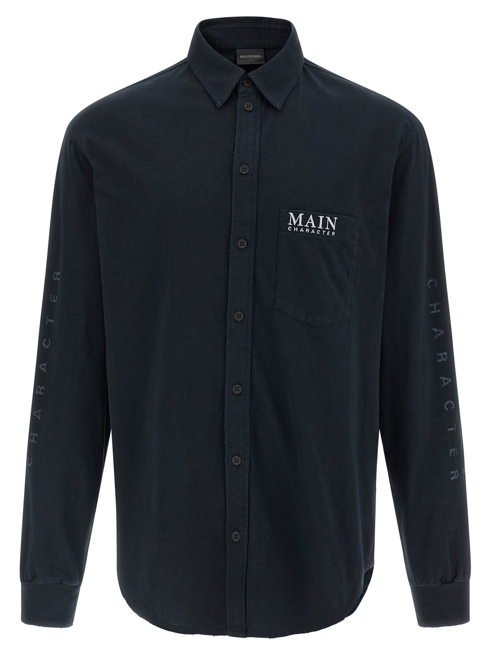 Schwarze Baumwollbluse