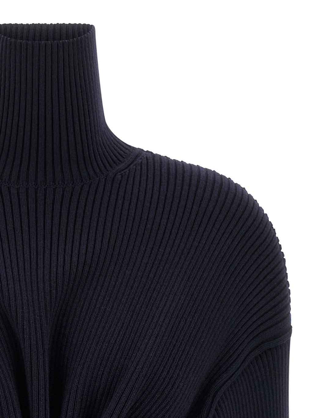 Kurzes blaues Wollkleid