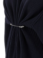 Kurzes blaues Wollkleid