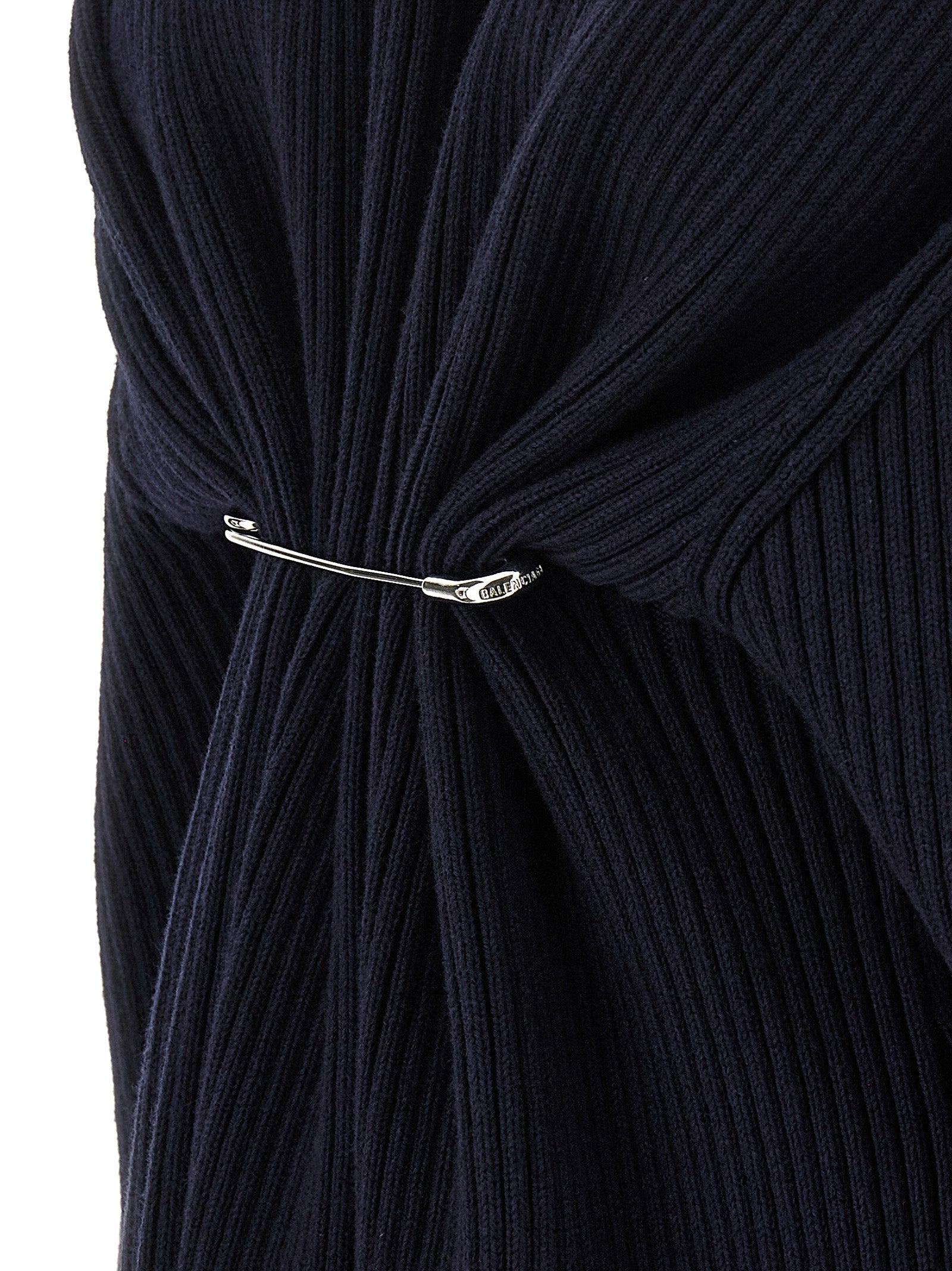 Kurzes blaues Wollkleid